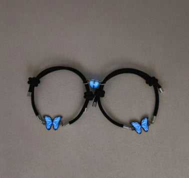 Fashion Blue Luminous Butterfly Necklace